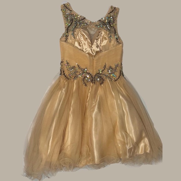 ASPEED CHAMPAGNE SHORT DRESS - Picture 3 of 4